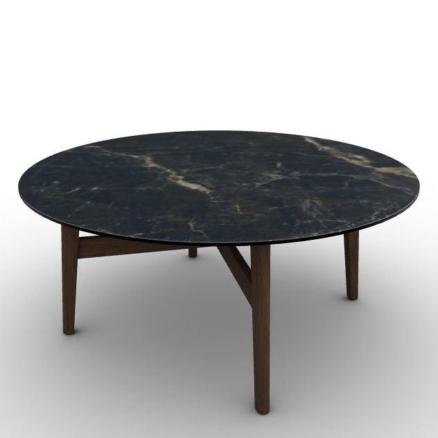Abrey Laminated Ceramic-Glass/Wood Coffee Table