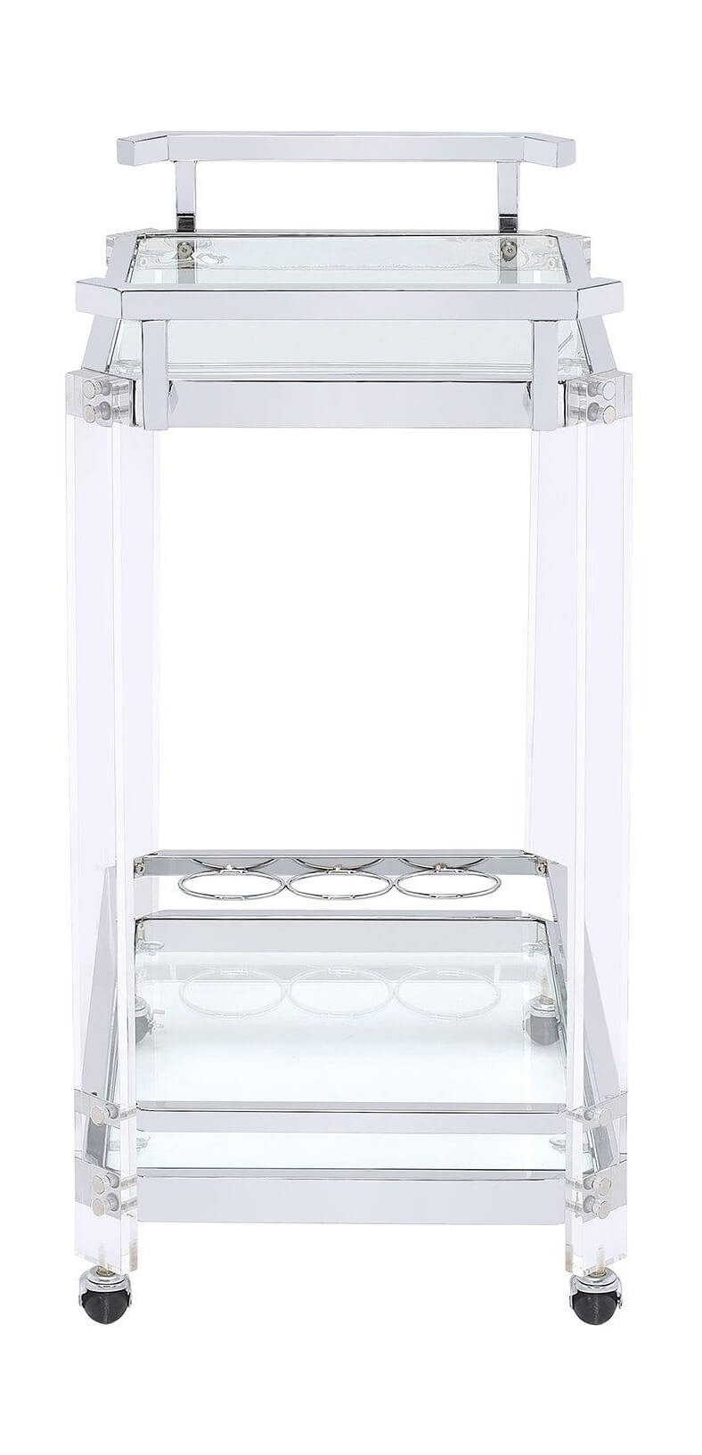 Jefferson 2-tier Glass Serving Cart