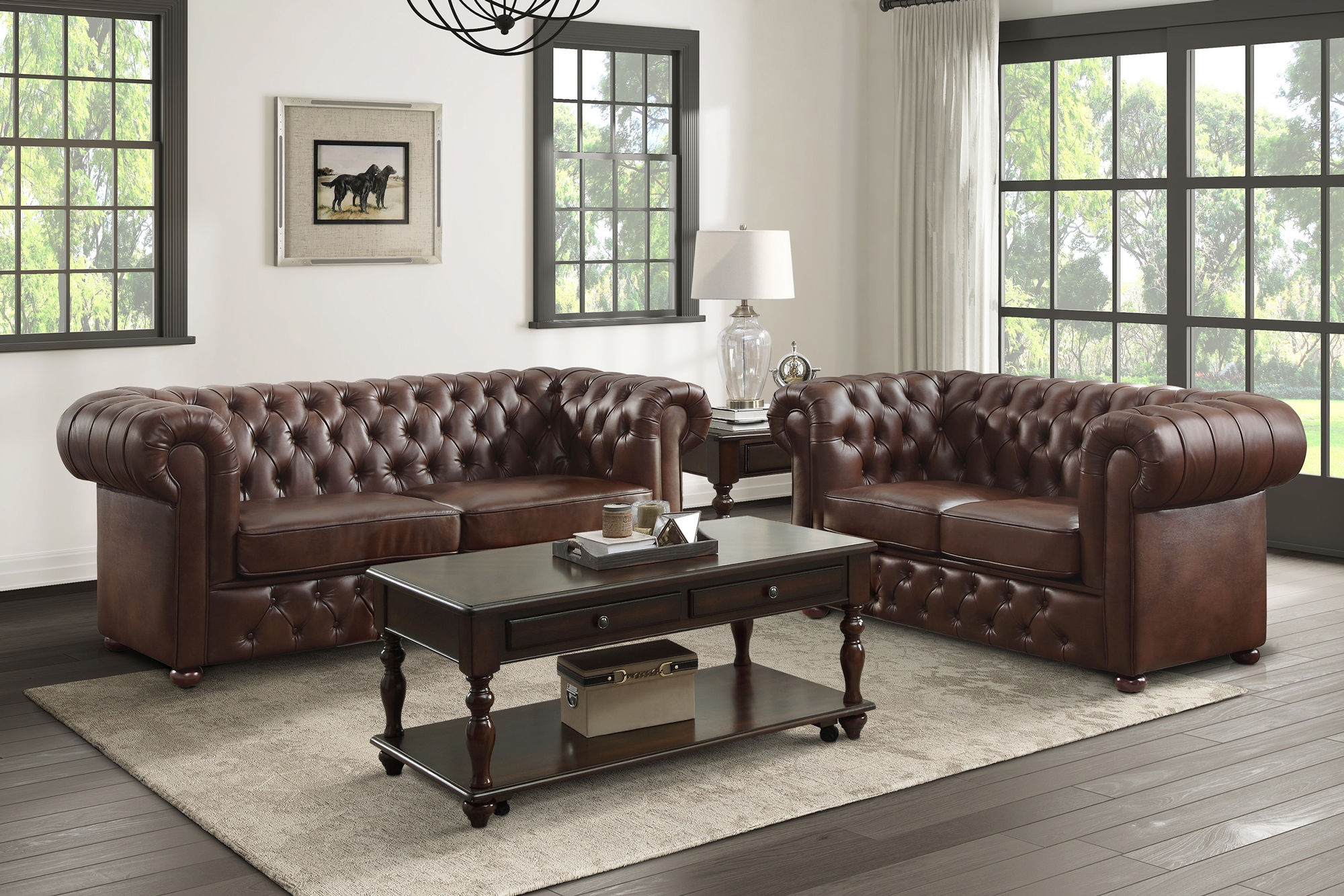 Tiverton Leatherette Living Room Set