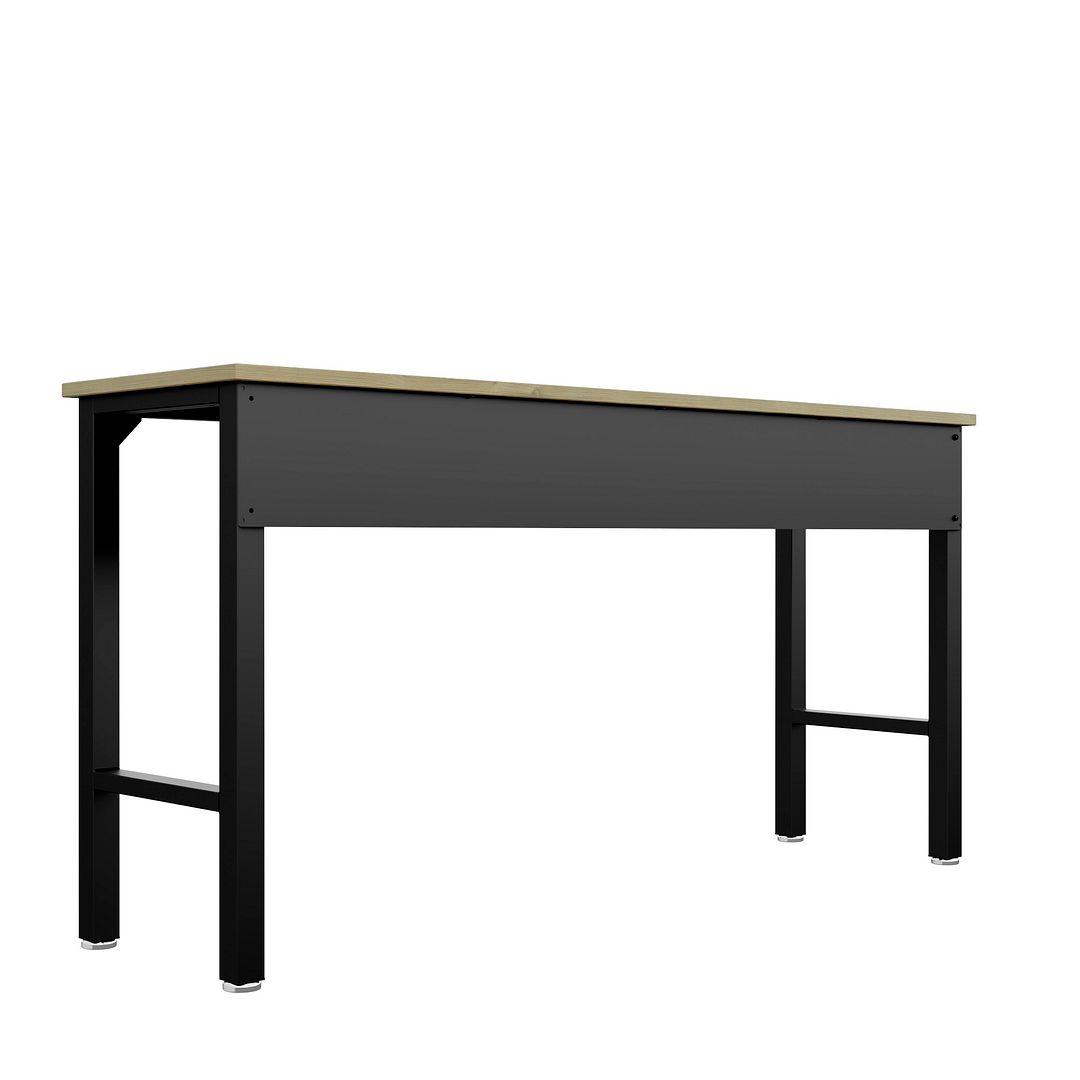 Fortress 72.4-inch Natural Wood & Steel Garage Table