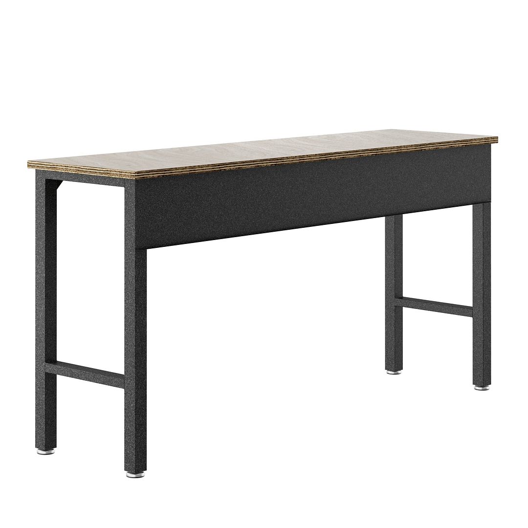 Fortress 72.4-inch Natural Wood & Steel Garage Table