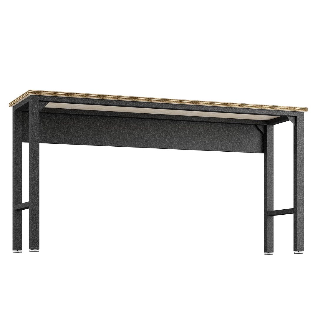 Fortress 72.4-inch Natural Wood & Steel Garage Table