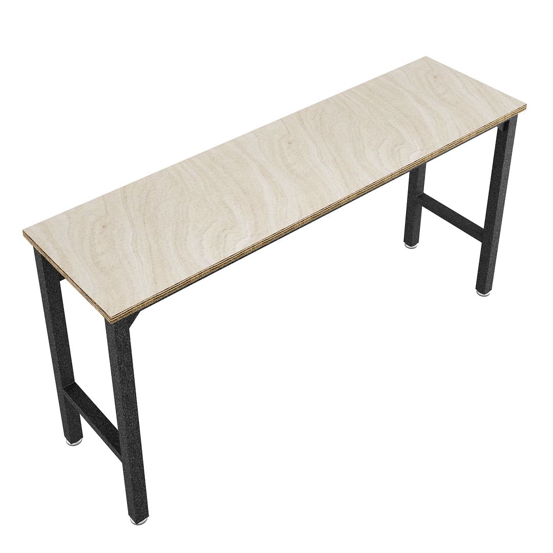 Fortress 72.4-inch Natural Wood & Steel Garage Table