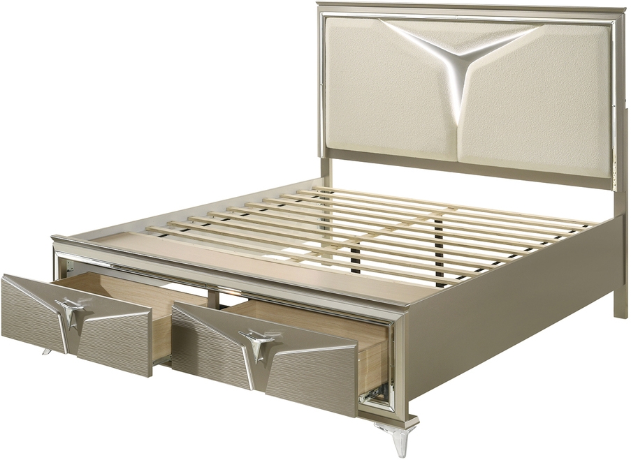 Samantha Fabric Upholstered Queen Size Bed