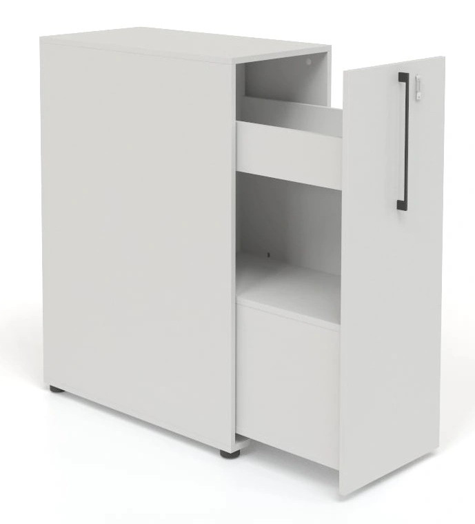 Boxi D32.3" Office Lockable Storage Tower w/3 Shelves