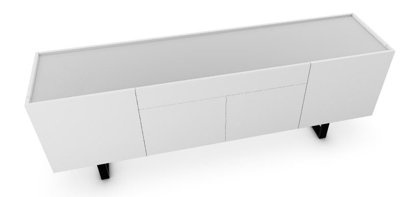 Horizon Wood/Glass/Metal Sideboard w/4 Doors & Drawer