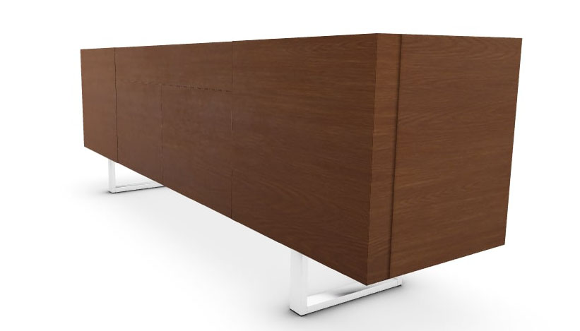 Horizon Wood/Ceramic/Metal Sideboard w/4 Doors & Drawer