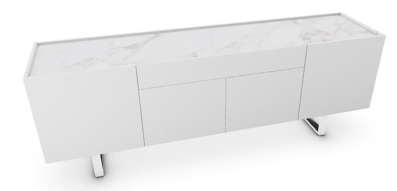 Horizon Wood/Ceramic/Metal Sideboard w/4 Doors & Drawer