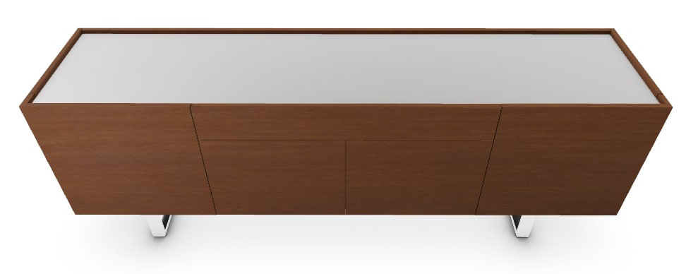 Horizon Wood/Glass/Metal Sideboard w/4 Doors & Drawer