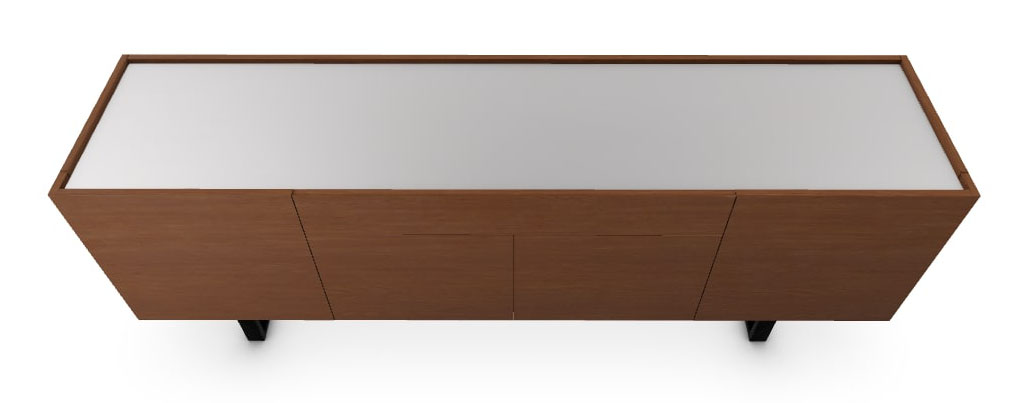 Horizon Wood/Glass/Metal Sideboard w/4 Doors & Drawer