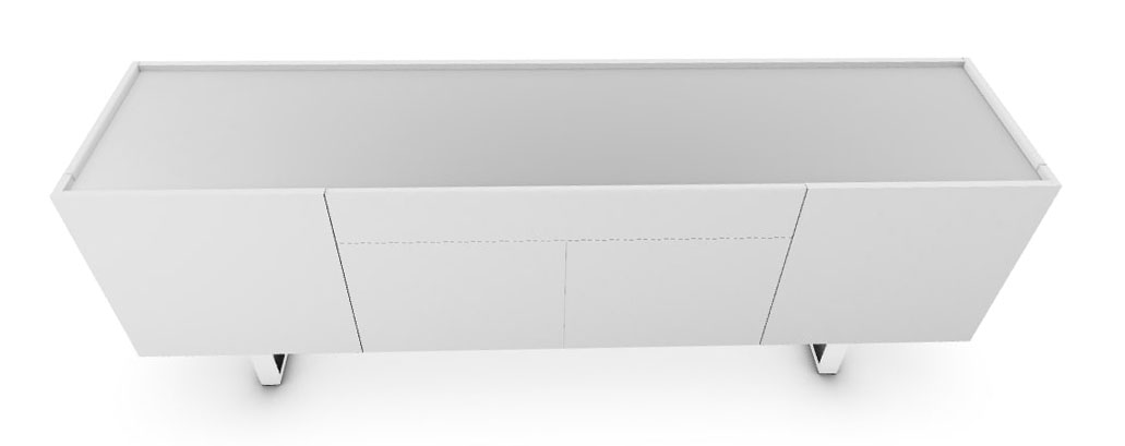 Horizon Wood/Glass/Metal Sideboard w/4 Doors & Drawer