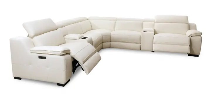 SM 70009 Fabric L Shaped Modular Power Reclining Sectional Sofa