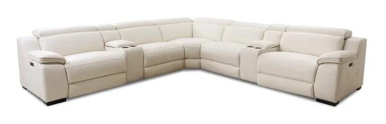 SM 70009 Fabric L-Shaped Modular Power Reclining Sectional Sofa