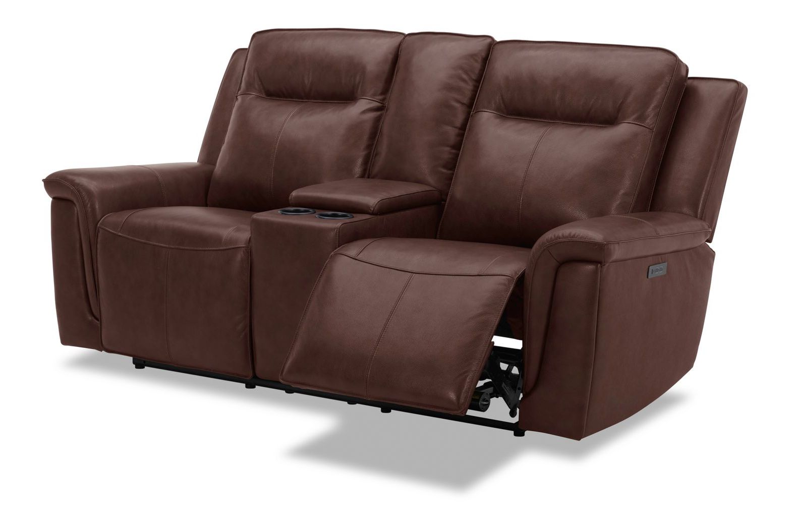 Avery Leather Power Reclining Living Room Set | Cognac