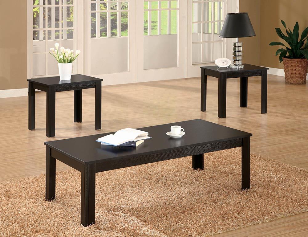Elias Wood Veneer 3-piece Silhouette Occasional Table Set
