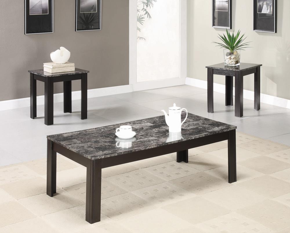 Silas Faux-marble 3-piece Occasional Table Set