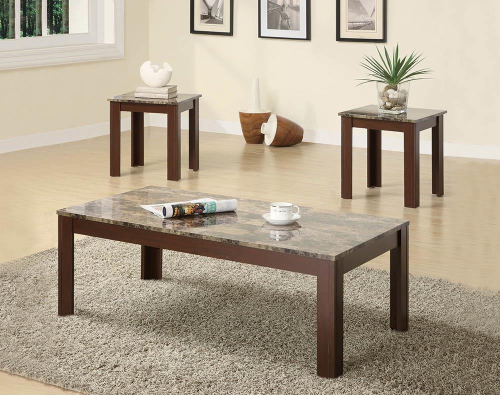 Rhodes Faux Marble 3-piece Occasional Table Set