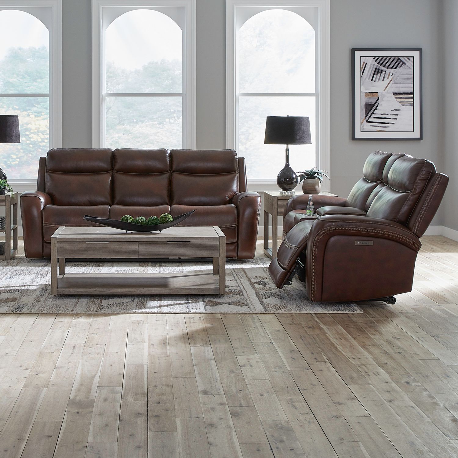 Blair Leather Power Reclining Sofa w/USB Chargers