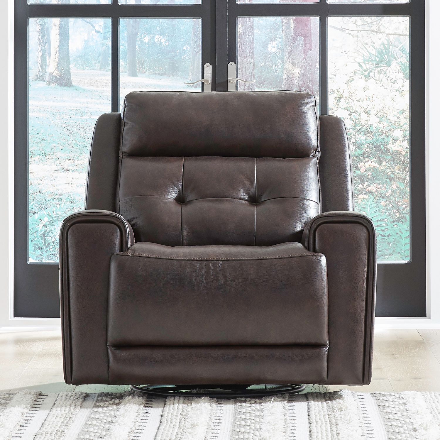Carrington Leather Power Recliner w/USB Chargers