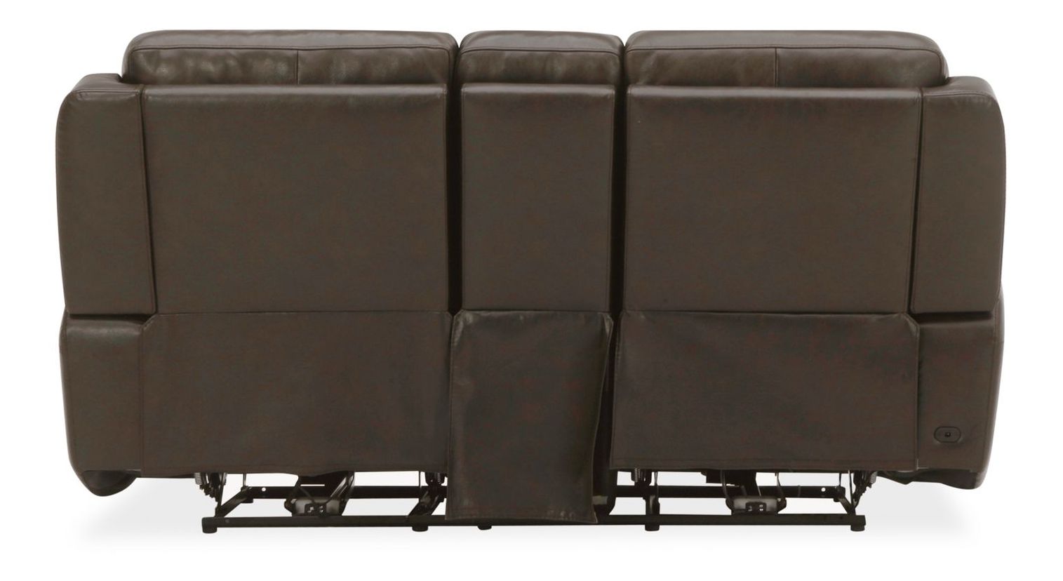 Carrington Leather Power Reclining Loveseat with Console & USB Chargers