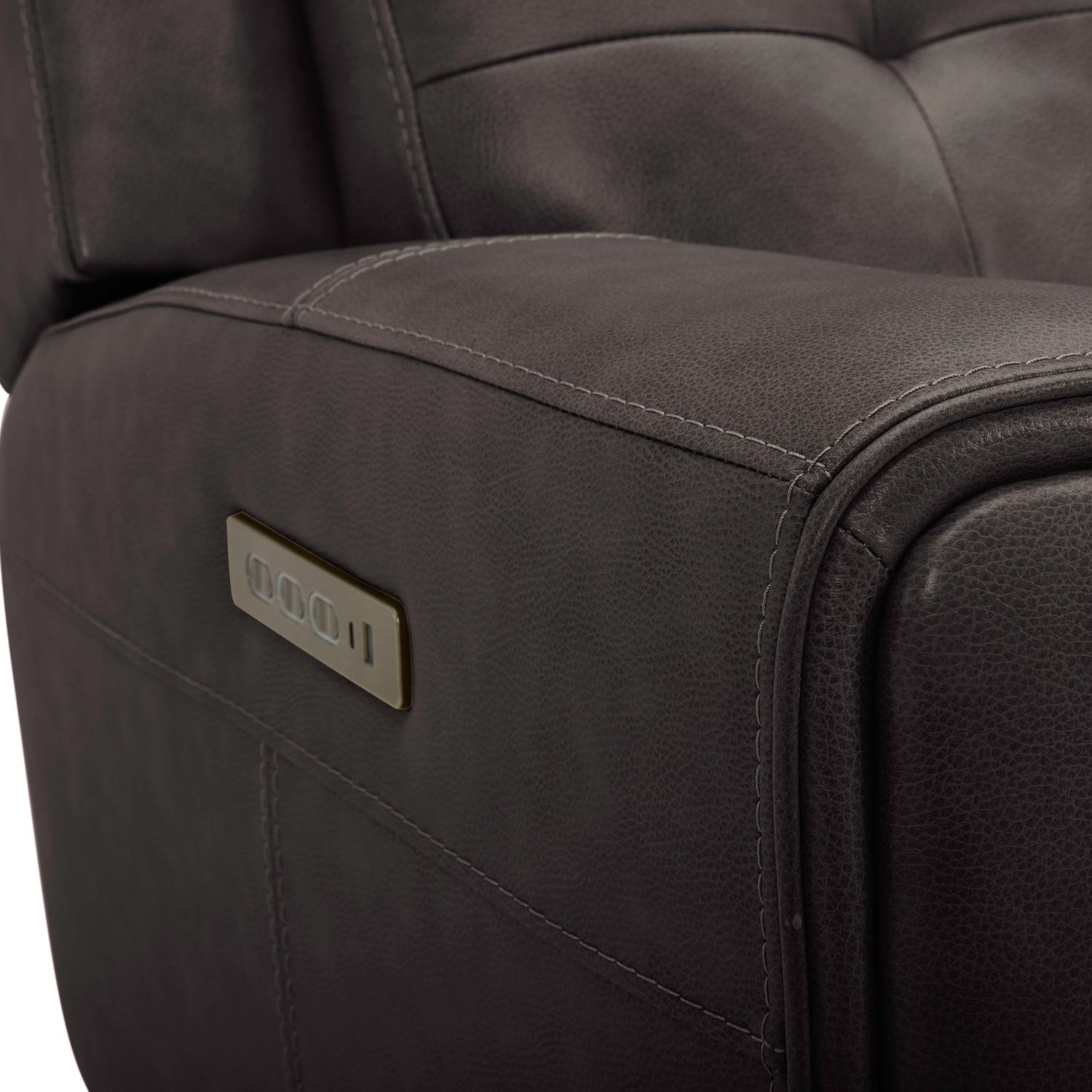 Carrington Leather Power Reclining Sofa with USB Chargers