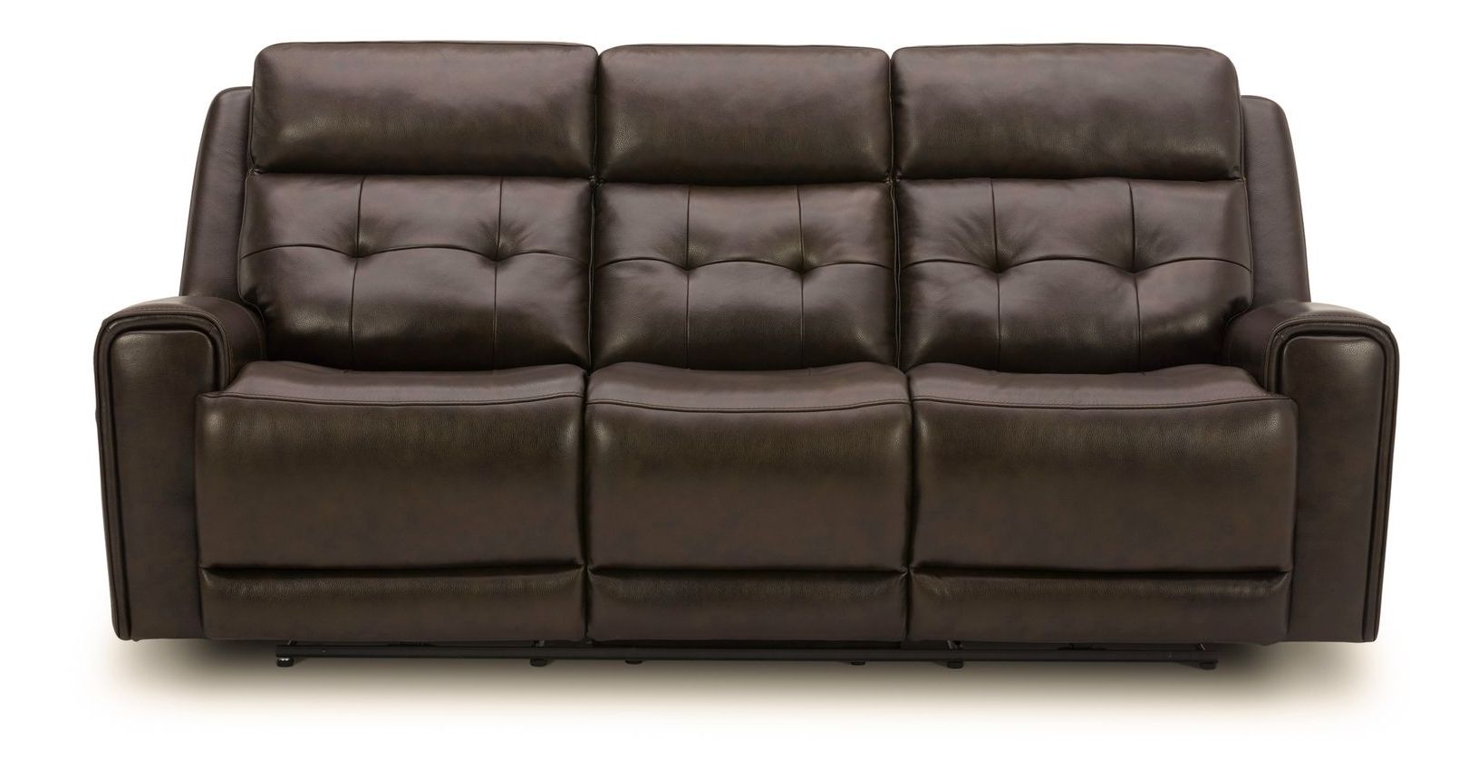 Carrington Leather Power Reclining Sofa with USB Chargers