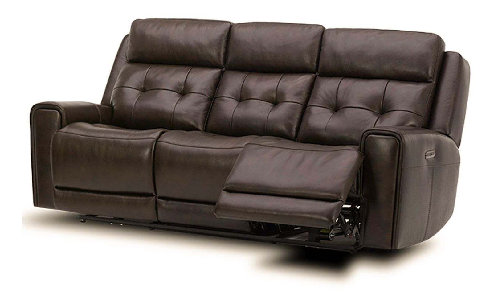Carrington Leather Power Reclining Sofa with USB Chargers