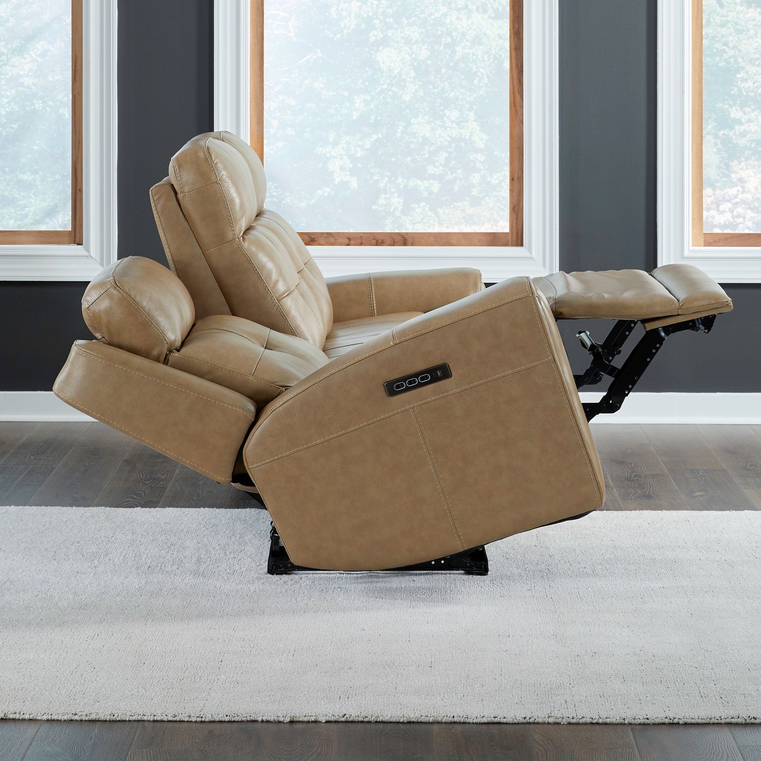 Carrington Leather Power Reclining Living Room Set