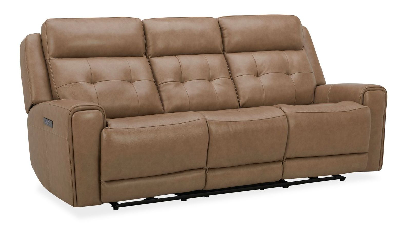 Carrington Leather Power Reclining Sofa with USB | Triple Power