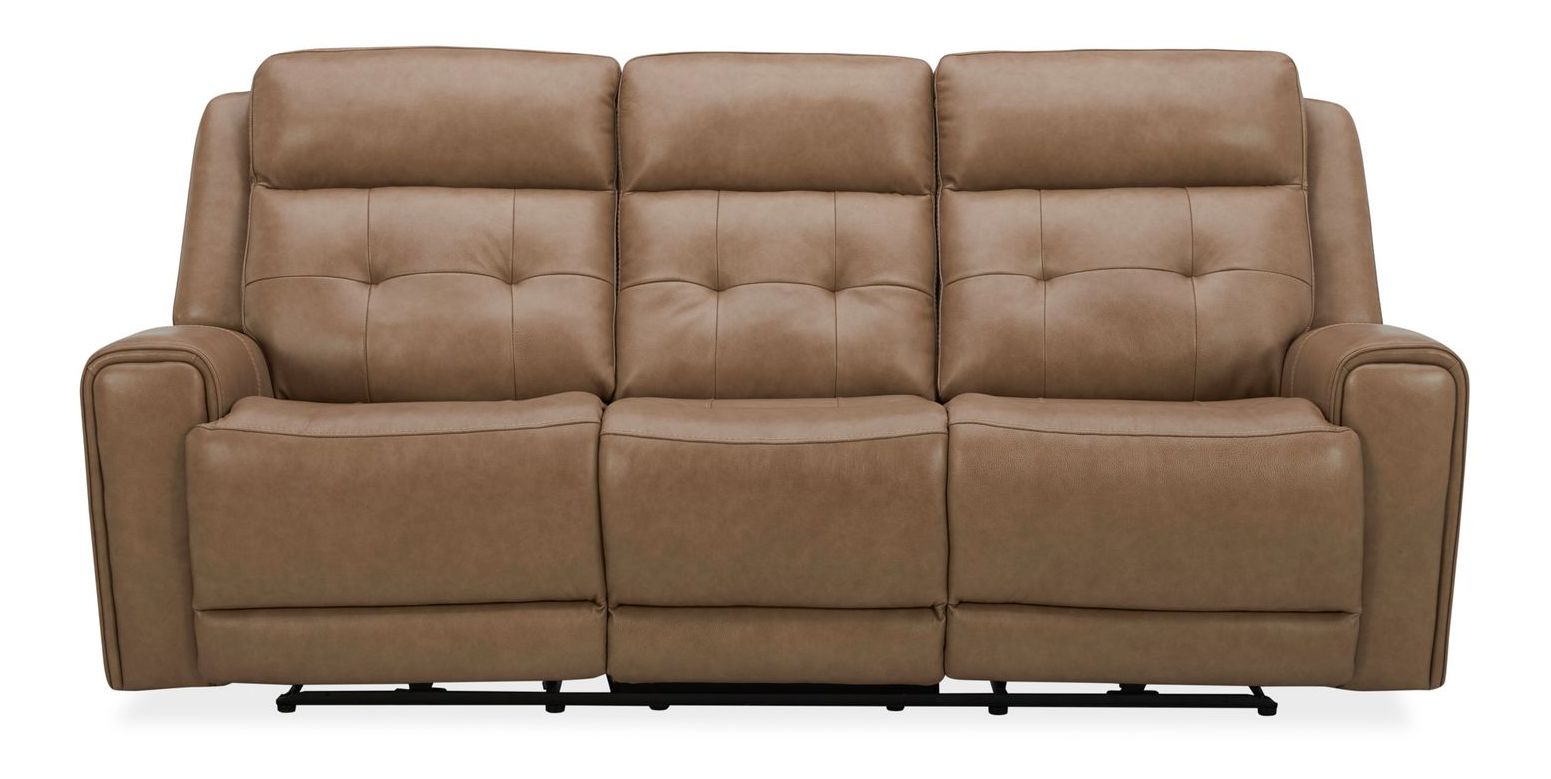 Carrington Leather Power Reclining Sofa with USB | Triple Power