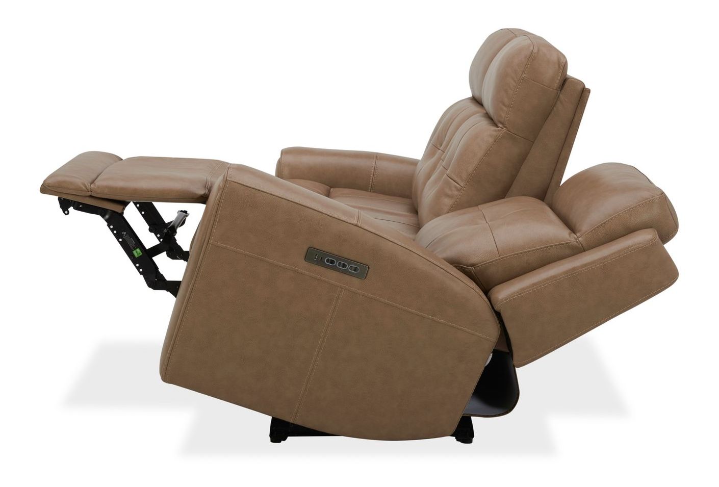 Carrington Leather Power Reclining Sofa with USB | Triple Power