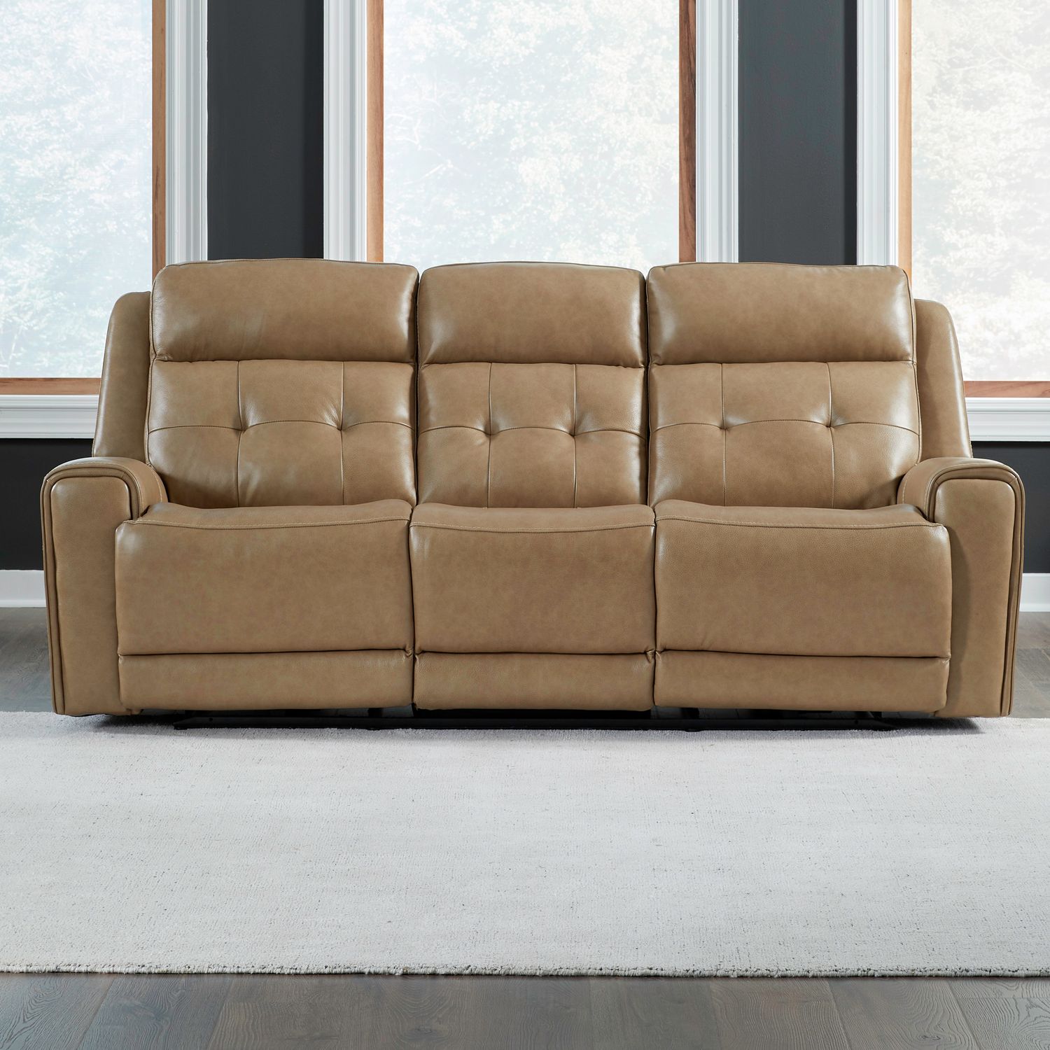 Carrington Leather Power Reclining Living Room Set
