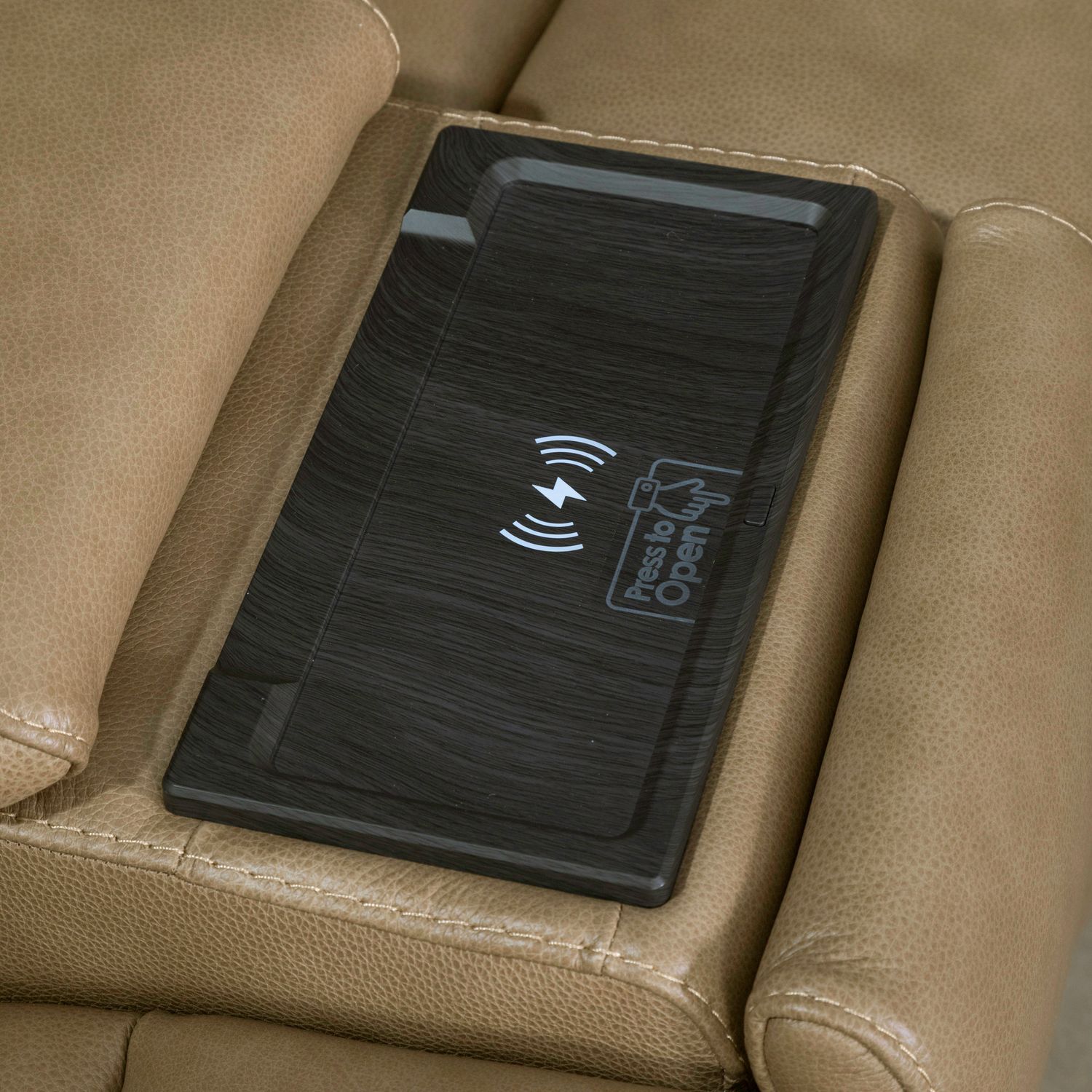 Carrington Leather 6-Piece Power Reclining Sectional w/USB Chargers