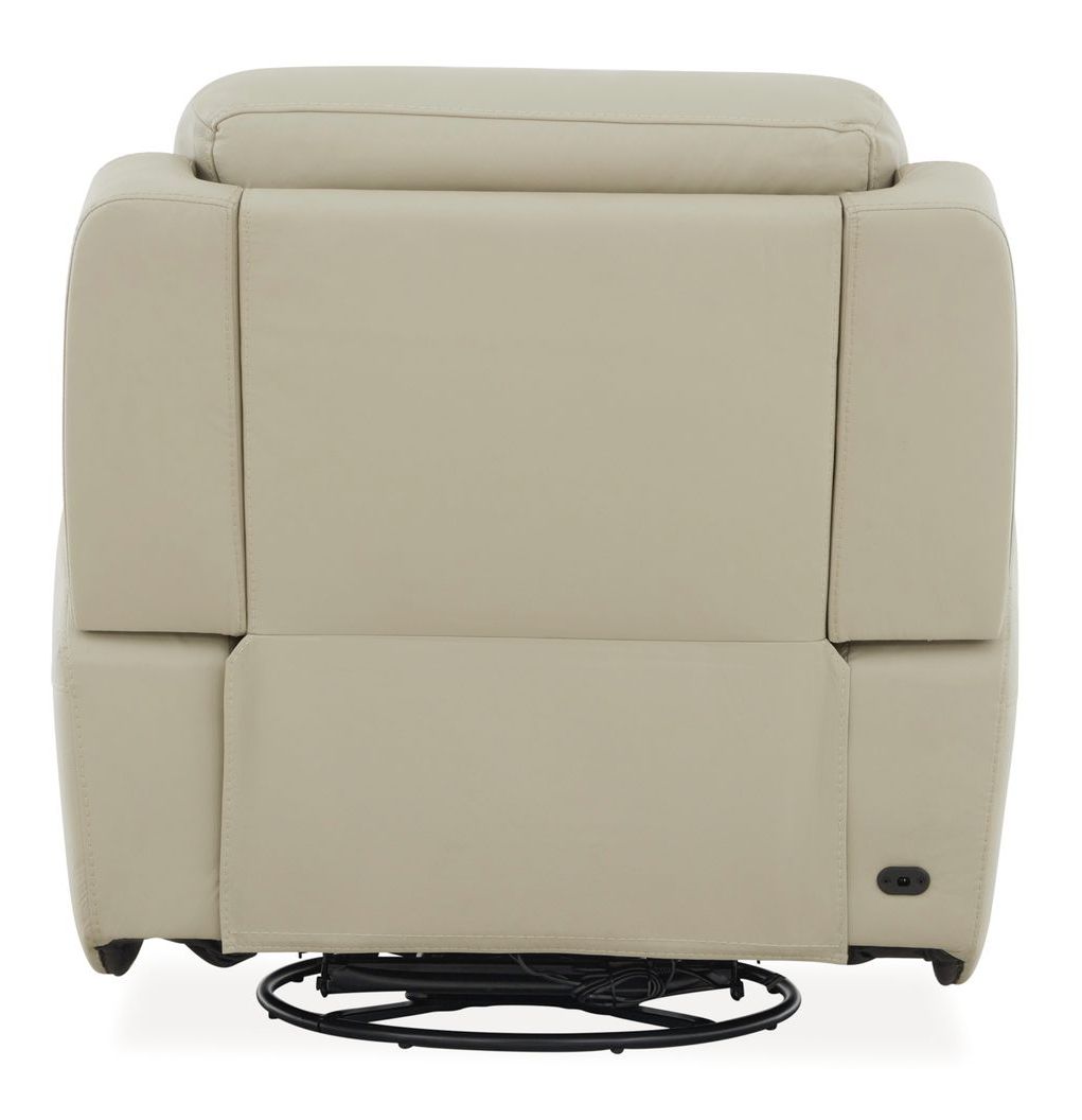 Carrington Leather Power Reclining Living Room Set - Baja Stone