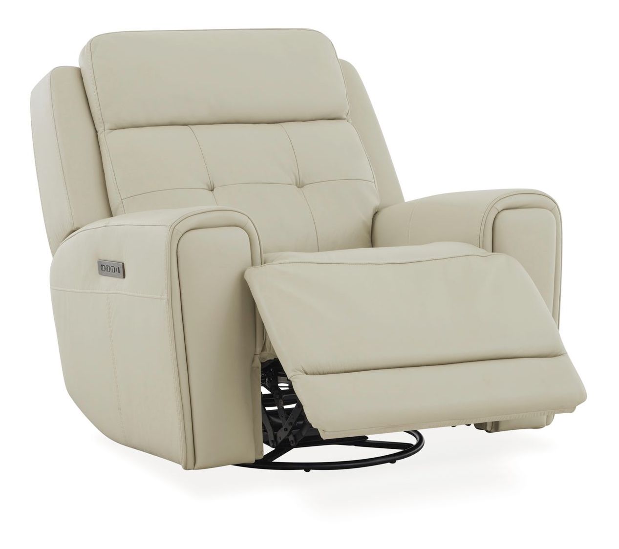 Carrington Leather Power Reclining Living Room Set - Baja Stone