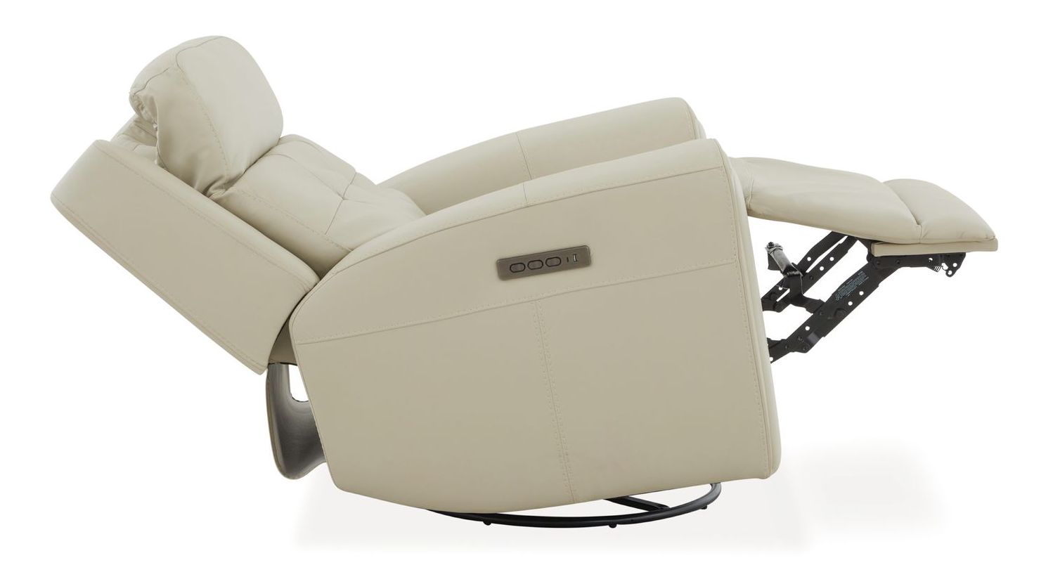Carrington Leather Power Reclining Living Room Set - Baja Stone