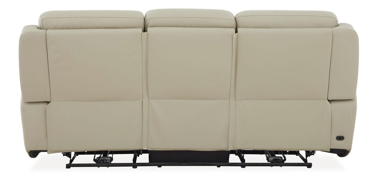 Carrington Leather Power Reclining Living Room Set - Baja Stone