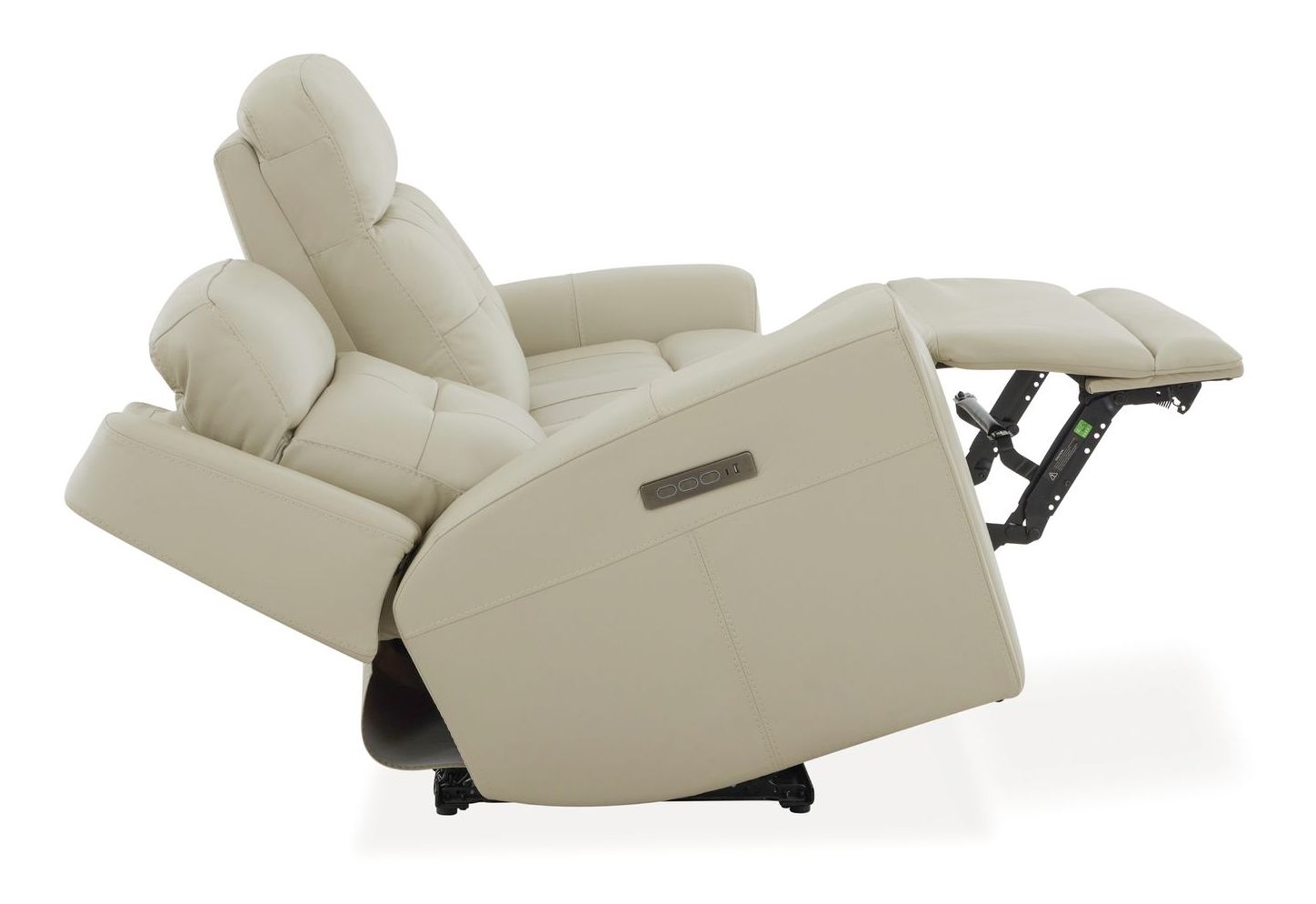 Carrington Leather Power Reclining Living Room Set - Baja Stone