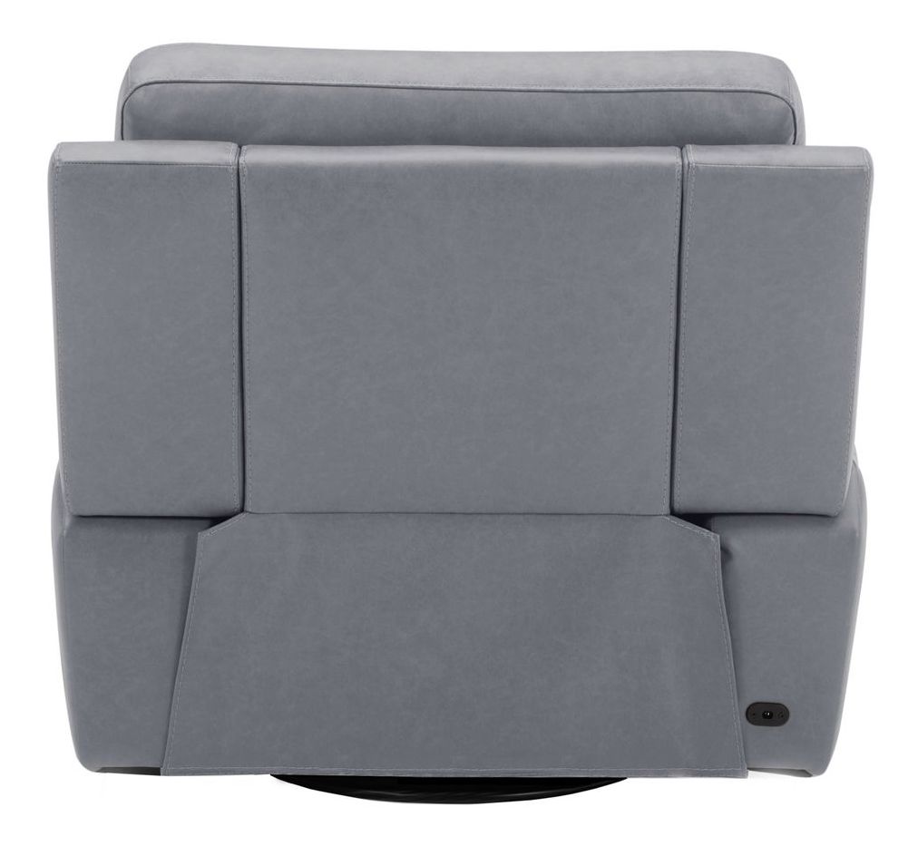 Cooper Leather Swivel Power Recliner w/USB Chargers