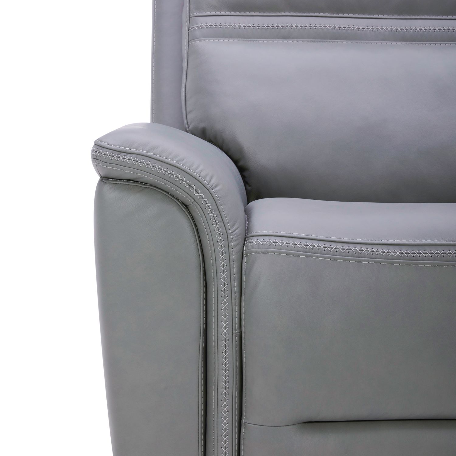 Cooper Leather Zero Gravity Living Room Set | Blue Gray