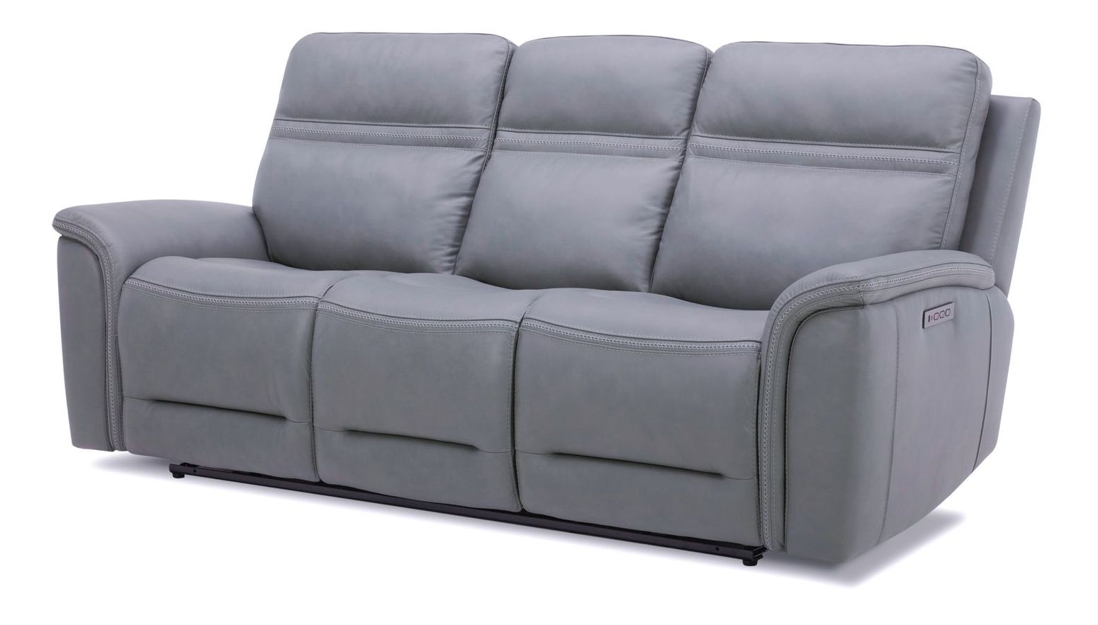 Cooper Leather Zero Gravity Living Room Set | Blue Gray