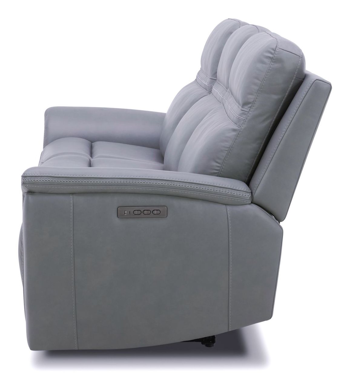 Cooper Leather Zero Gravity Living Room Set | Blue Gray