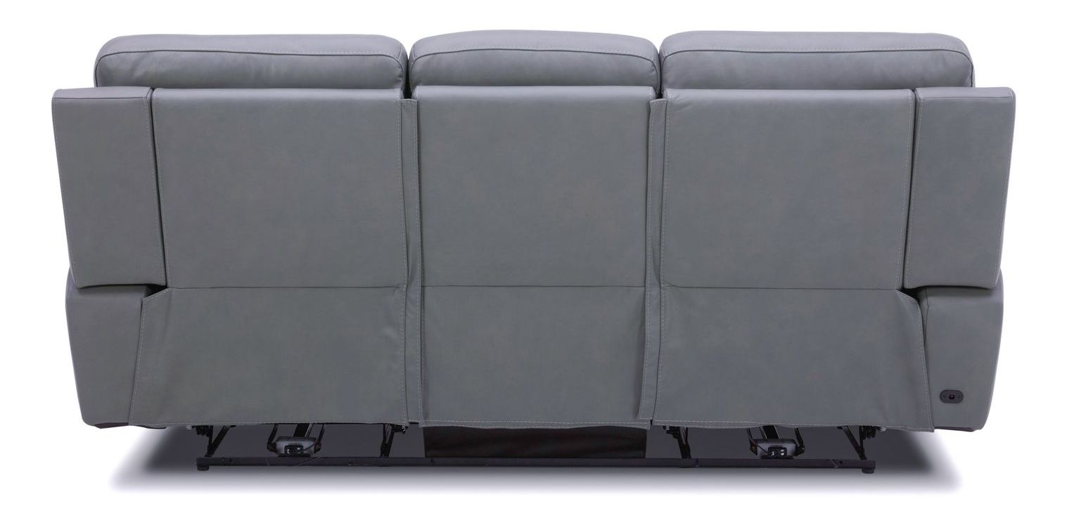 Cooper Leather Zero Gravity Living Room Set | Blue Gray