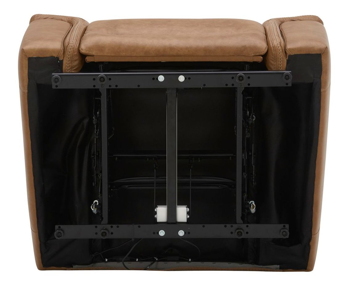 Cooper Leather Swivel Power Recliner w/USB Chargers