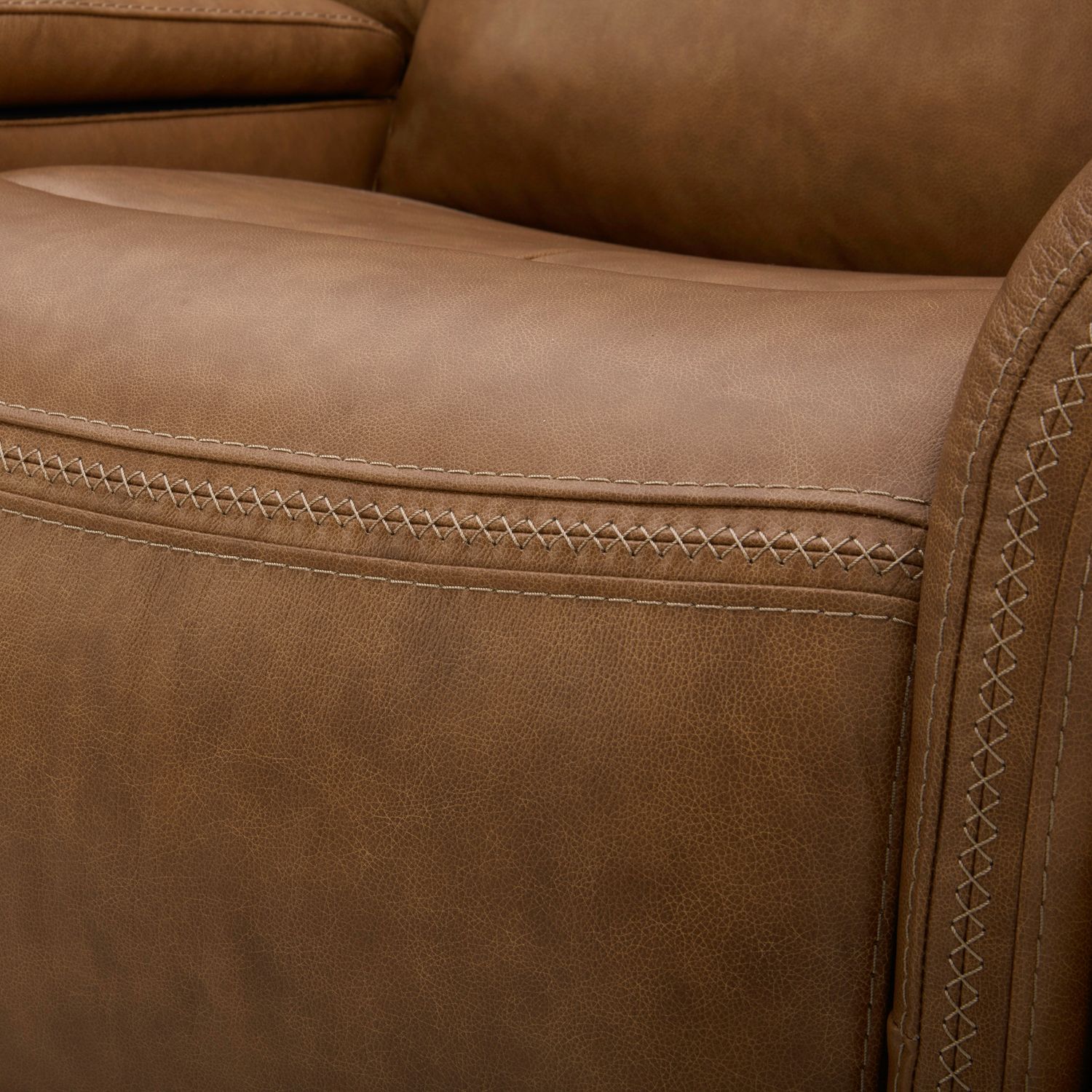 Cooper Leather Power Reclining Loveseat w/Console & USB Chargers
