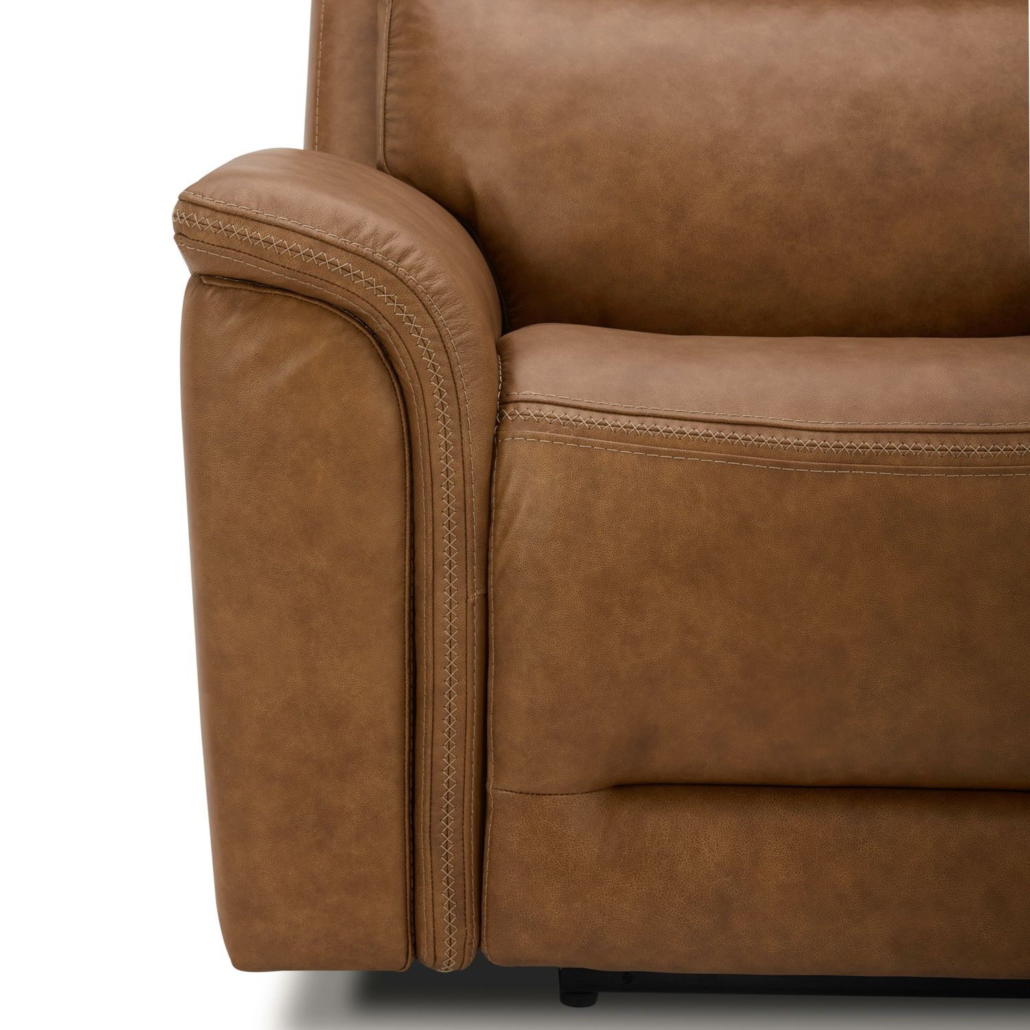 Cooper Leather Power Reclining Loveseat w/Console & USB Chargers