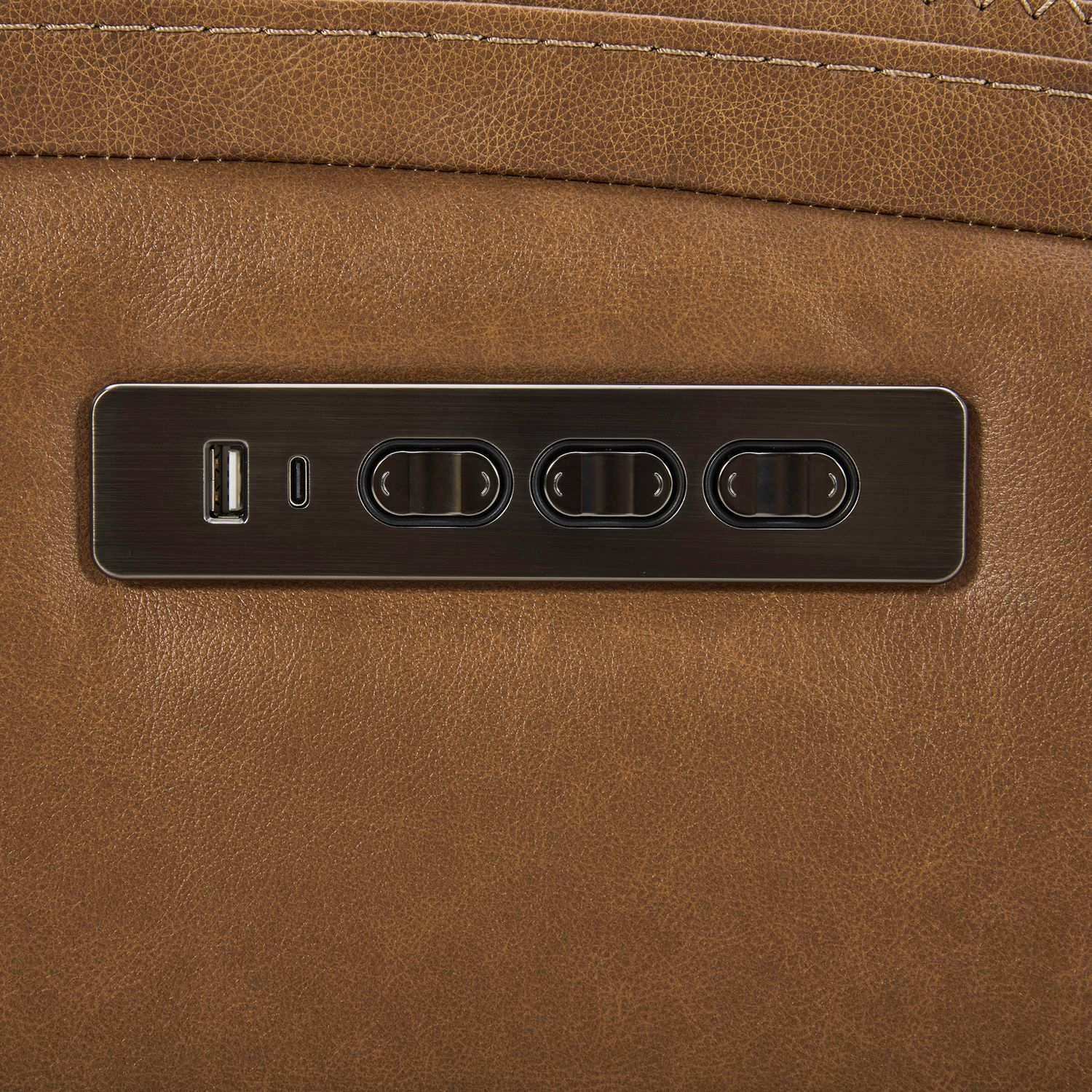Cooper Leather Zero Gravity Living Room Set | Camel Tan