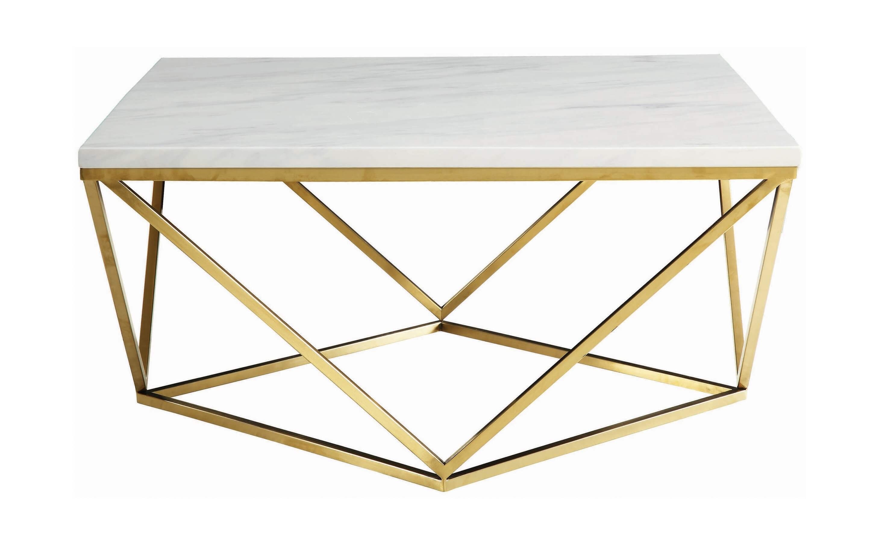 Meryl Faux Marble Top Square Coffee Table