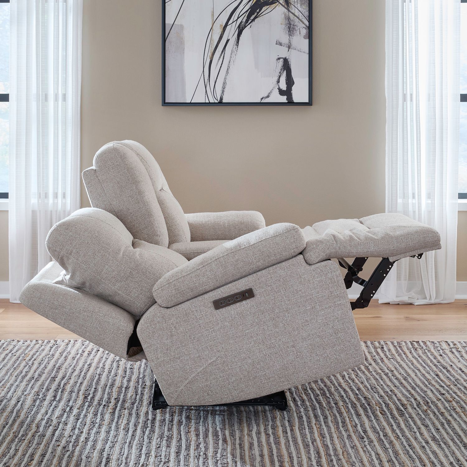 Cameron Fabric Power Reclining Living Room Set | USB Ports