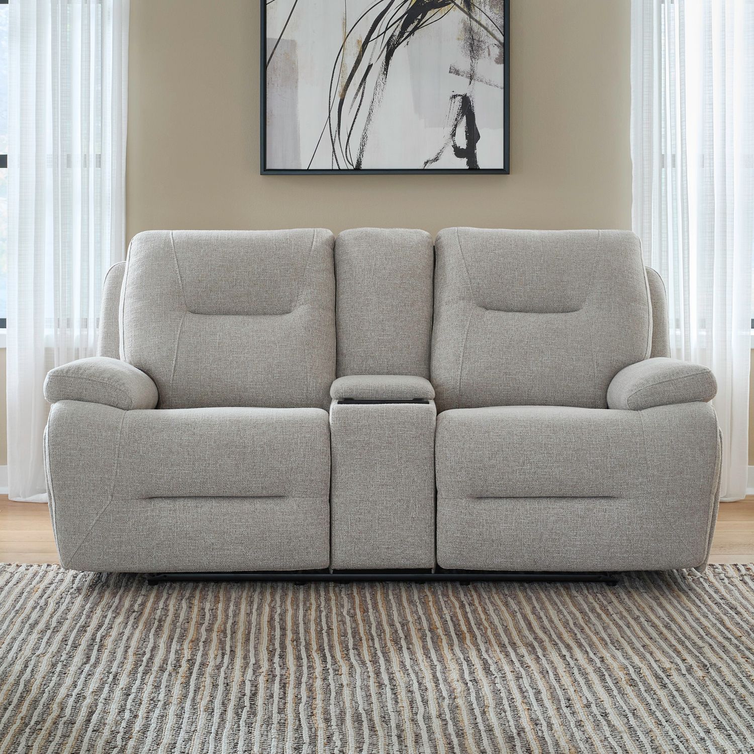 Cameron Fabric Power Reclining Living Room Set | USB Ports